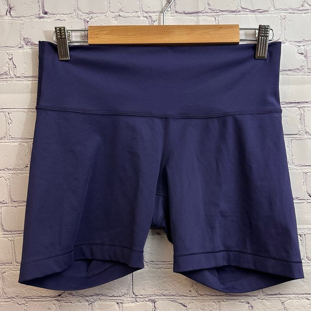Cotopaxi Women's Mari Bike Shorts Navy Blue Orange Logo Size Medium Highwaisted - Picture 2 of 5